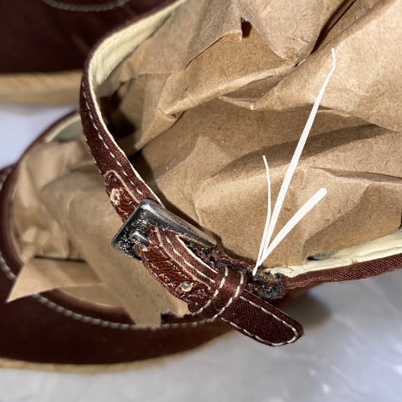 🎀5/$25🎀 FRANCO SARTO Queen Chocolate Brown Wedge Size 6.5 - Picture 6 of 10